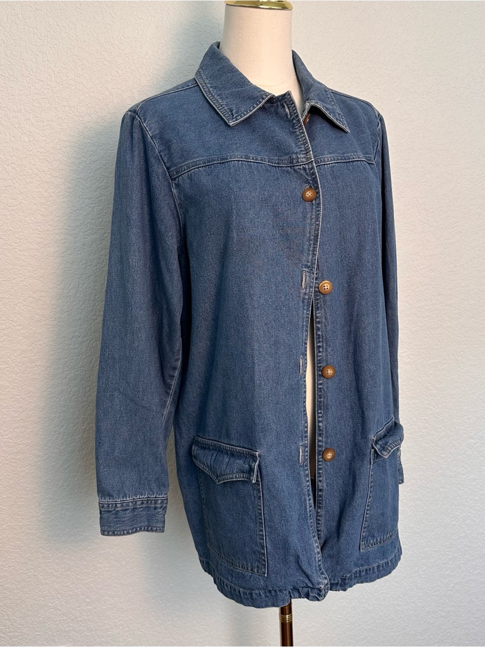 Vintage Longline Denim Jacket / Denim&Co
